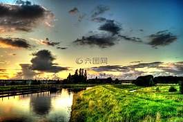 溪,河,安静