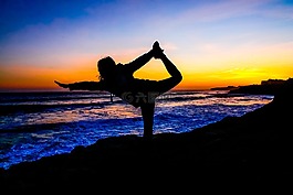 瑜伽,太平洋,健康
