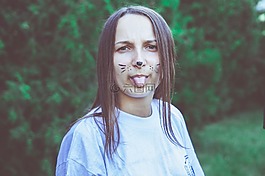 面部表情,肖像,妇女