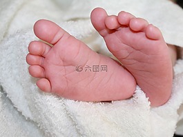 婴儿,脚,脚趾