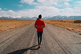 路,男子,行走