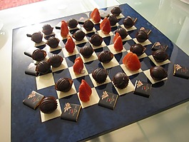 棋盘,巧克力,美食
