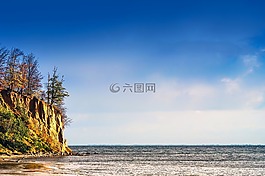 海滨,悬崖,海