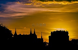日落,的,太阳