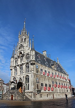 gouda,大会堂,荷兰