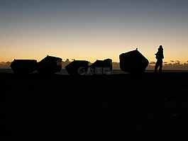 渔船,abendstimmung,海滩