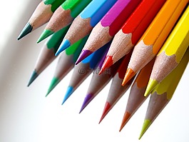 彩色的铅笔,彩色铅笔,镜像