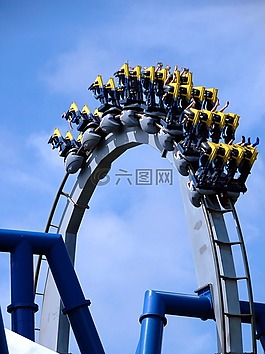 过山车,骑,人