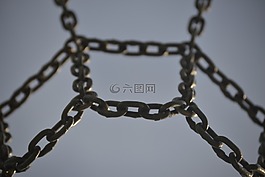 链,金属,链条