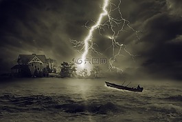 雷暴,风暴,闪光