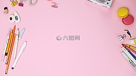粉红色,马卡龙,彩色的铅笔