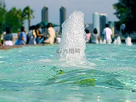 喷,池,水
