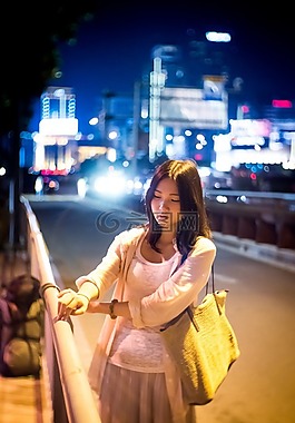 人像,夜景,女性
