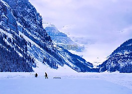 山,冬天,雪