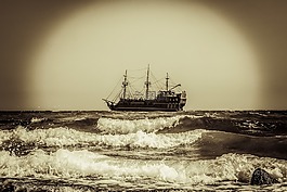 战舰,海盗船,帆船