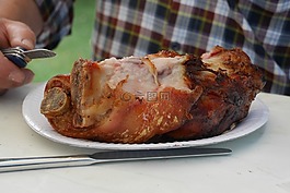 关节的猪肉,小腿,haxe