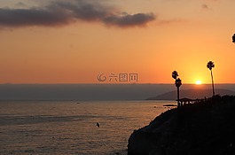 日落,加利福尼亚州,ca
