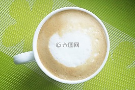 咖啡,热奶咖啡,茶杯