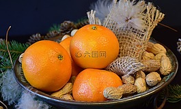 橘子,花生米,坚果
