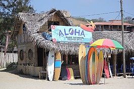 厄瓜多尔沙滩,montañita的,冲浪