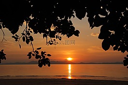 日落,海,马洛卡