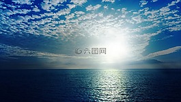 海洋,景观,太阳