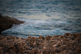 海,蓝色的大海,波浪