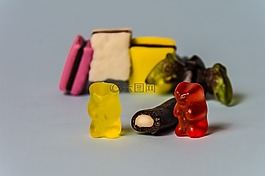 酪,甘草,gummibärchen