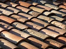 屋顶,老,法国南部