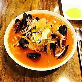 香辣海鲜,贻贝,海鲜