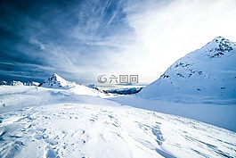 冬天,雪,山