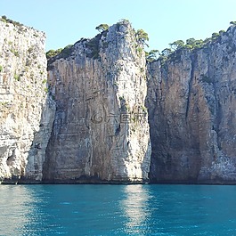 海,蓝色,山