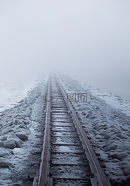 铁路路堤,雪,gleise