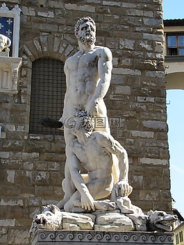 bandinelli,大力神和 cacus 的雕像,雕像