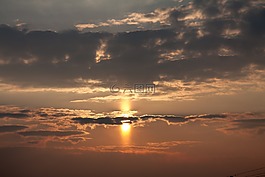 日落,夕阳,天空