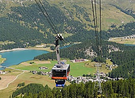 吊车,corvatsch,席尔瓦普拉