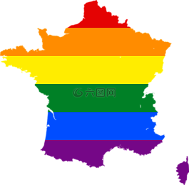 彩虹条纹,法国,符号