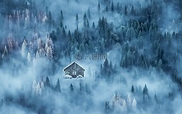 冬天,机舱,木材