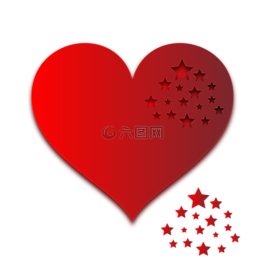 心,梯度,贴纸
