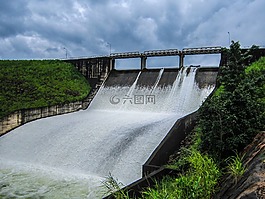 坝,水电,水