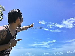 天空,人,兴趣