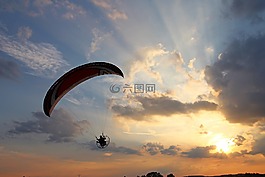 马达滑翔机,滑翔伞,空中运动