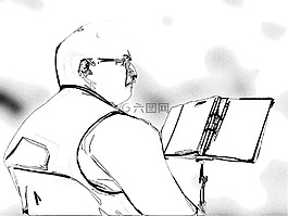 音乐家,乐谱架,空
