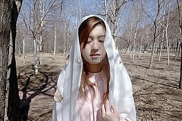 初春,女人,粉色