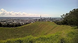 火山口,火山,草