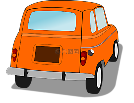 车,法国车,橙色车