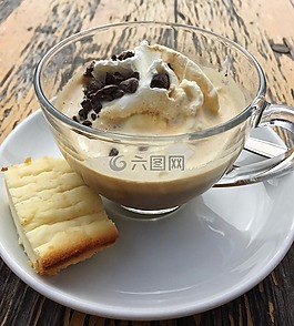 咖啡,冰,杯