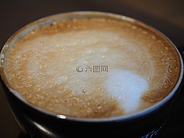 热奶咖啡,杯,咖啡
