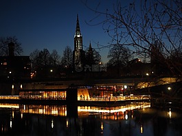 当地,船屋 ulm,浮桥