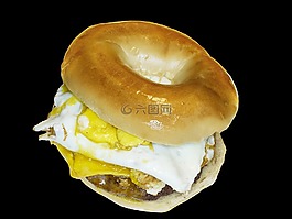食品,早餐,面包圈
